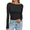 Women's Fashion Casual Slim Long Sleeve Bottom Shirt Outerwear Tops