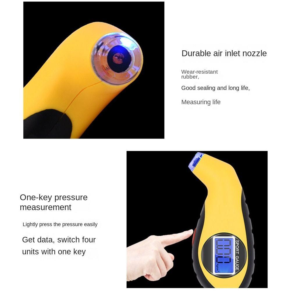 LCD Display Air Pressure Gauge Digital Barometers Durable Tire Gauge