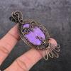 Пурпурит Ручная работа Медная проволока Обертка Ювелирный кулон 3,35" l9F68