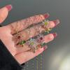 Ожерелье с подвеской в виде зеленого листа подсолнечника с микроинкрустацией из меди и циркония, темпераментный, легкий, роскошный, нишевый дизайн, кулон.