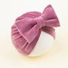 Мягкая фланелевая детская шапка с бантом, однотонная детская шапка-тюрбан для новорожденных, зимняя теплая эластичная шапка-бини для маленьких мальчиков и девочек, шапки