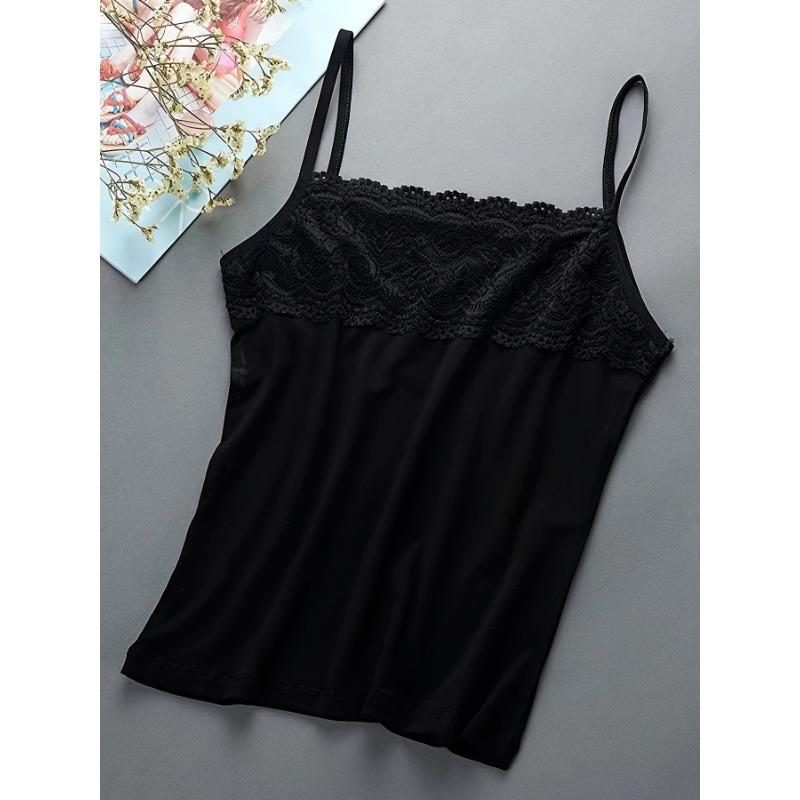 1 Piece Lace Camisole Tank Women's,Sleeveless Multifunctional Slim Inner Bottom Shirt Women's Tops Women's Tank Top