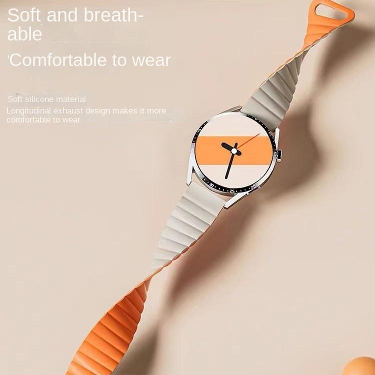 Спортивный магнитный силиконовый ремешок для Samsung Galaxy Watch 4 5 Pro Classic 20 22 мм, ремешок для умных часов Huawei Amazfit GTR, браслет, аксессуары для браслетов