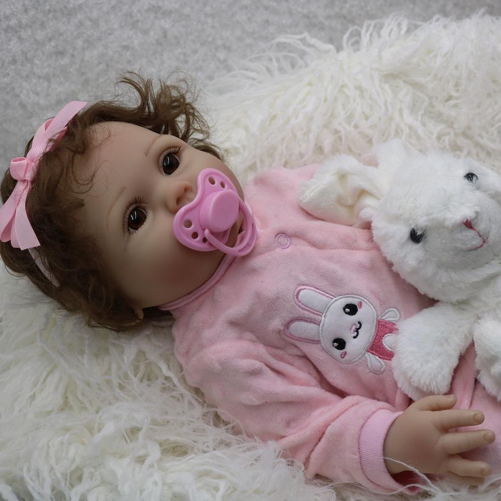 BZDOLL 45 см 18 дюймов Мягкий винил Реборн Леви Кукла-малыш Игрушка для девочки Тканевое тело Ребенок Наряжать Кукольный домик