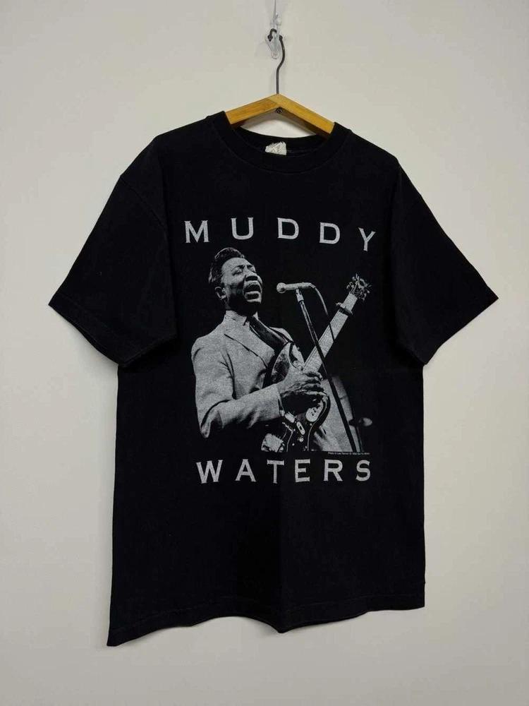 Vintage 1992 Muddy Waters Black Cotton Shirt S5xl Unisex Cl290