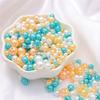 150 шт./упак. 3/4/5/6/8 мм бусины из искусственного жемчуга ярких цветов с отверстием, разноцветные жемчужины разных размеров, круглые бусины из искусственного жемчуга из АБС-пластика, сделай сам, для изготовления ювелирных изделий, ремесла