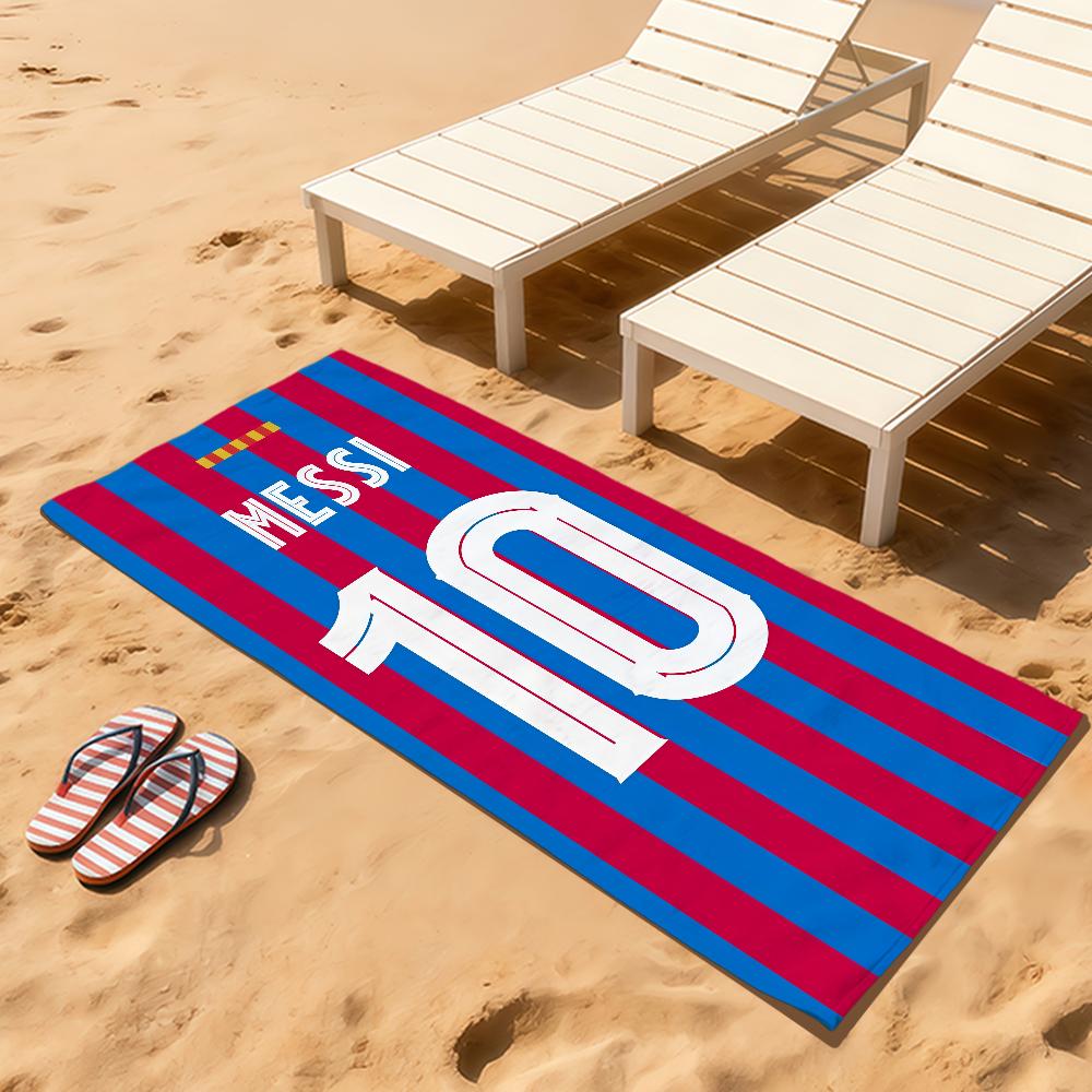 Мода крутой FC арт Номер 10 М-М-МессиS мягкий с принтом Пляжные полотенца Полотенце для плавания Летний отпуск Купание Бассейн Лагерь Подарок