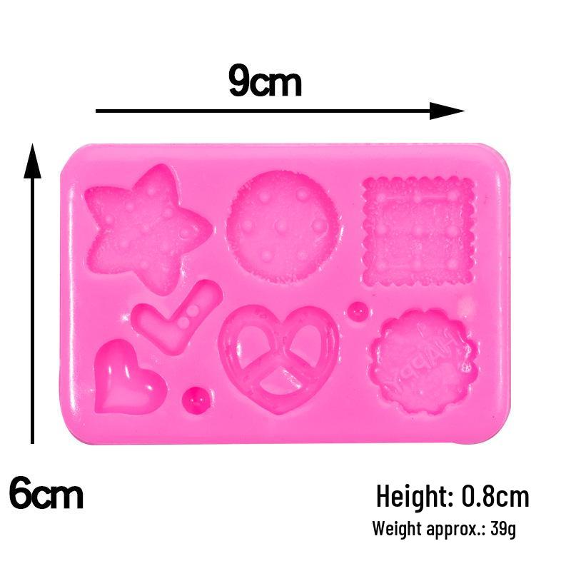 Fondant Waffle Cookie & Chocolate Mold - Heart, Star, Ship Anchor Ocean Theme Silicone Plaster Mold