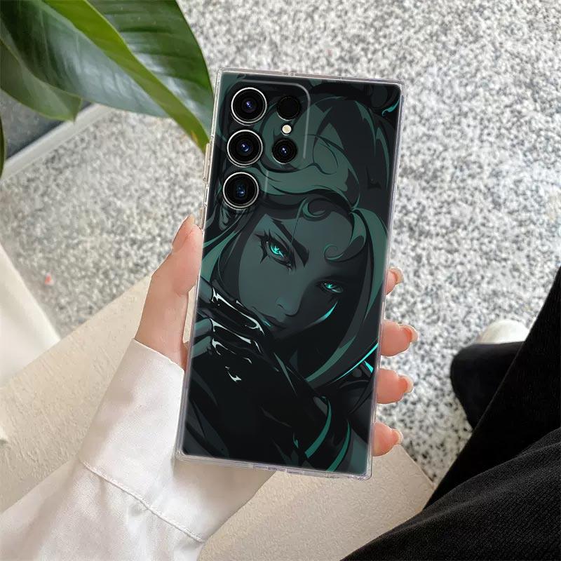 Горячее Видеоигра Неон Valorant Killjoy Прозрачный Чехол Для Samsung Galaxy S26 S25 S24 S23 Ultra S20 S21 FE S22 Plus S26 5G Чехол для Телефона