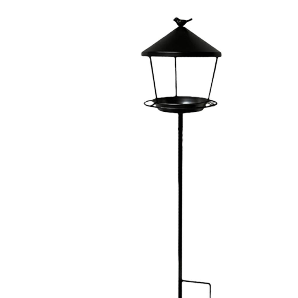 Stand Bird Feeder Pole Iron Decorative Birdbath for Patio Backyard Courtyard