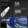 240W PD USB-C Liquid Silicone Fast Charging Data Cable Compatible with iPhone 17 for -Customizable
