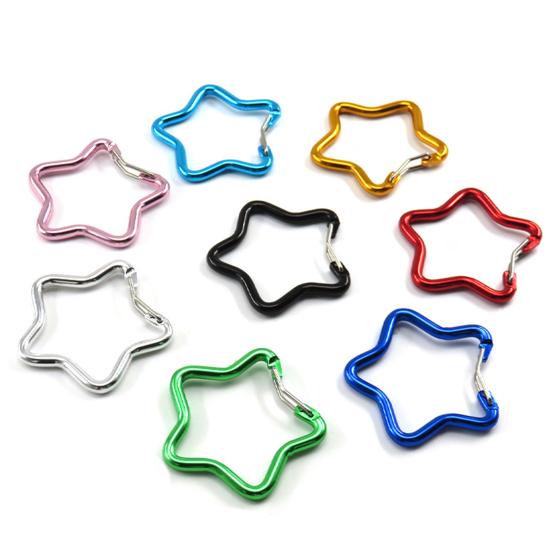 5 шт. карабин в форме пятиконечной звезды, прочный алюминиевый сплав, портативный, легкий, для кемпинга, скалолазания, подвесная пряжка