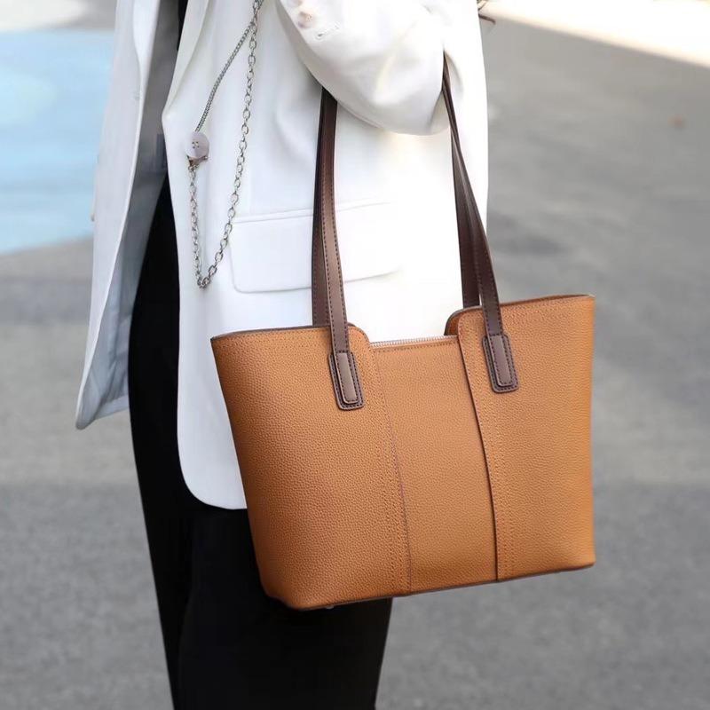 Сумка-тоут из коровьей кожи большого объема, женская модная сумка для поездок на работу, сумка через подмышку