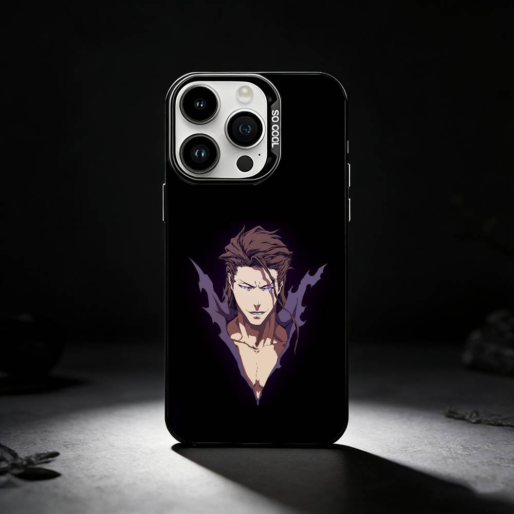 A-Аниме A-Айзен С-Соуске Чехол для телефона Для iPhone 17,16,15,14,13,12,11 Plus,Pro Max,XS,Цветной серебристый чехол для телефона