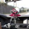 Butterfly Jesus Cross Hanging Ornament Moon American Flag Pendant Car Interior Decor for Auto Rear View Mirror Accessories Christmas Tree Charm