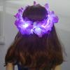 Women Girls Halloween Crown Flower Christmas Party Decoration Glowing LED Wreath Light Up Headband
