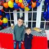 Boy Birthday Racing Party Balloon Chain Black and White Checkered Flag Children\u0027s Celebration Decoration