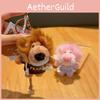 Cute Embroidered Letter Hoodie Nien Lion Plush Toy Pendant Keychain Gift For