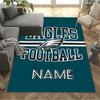 Eagles Football Jersey Customizable Name Area Rug Suitable for Dormitory Study room Balcony Bedrooms Antislip Carpet Anime Office Decor