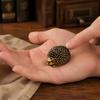 Antique Brass Hedgehog Ornament Detailed Texture Hedgehog Figurine  Tea Table Decoration