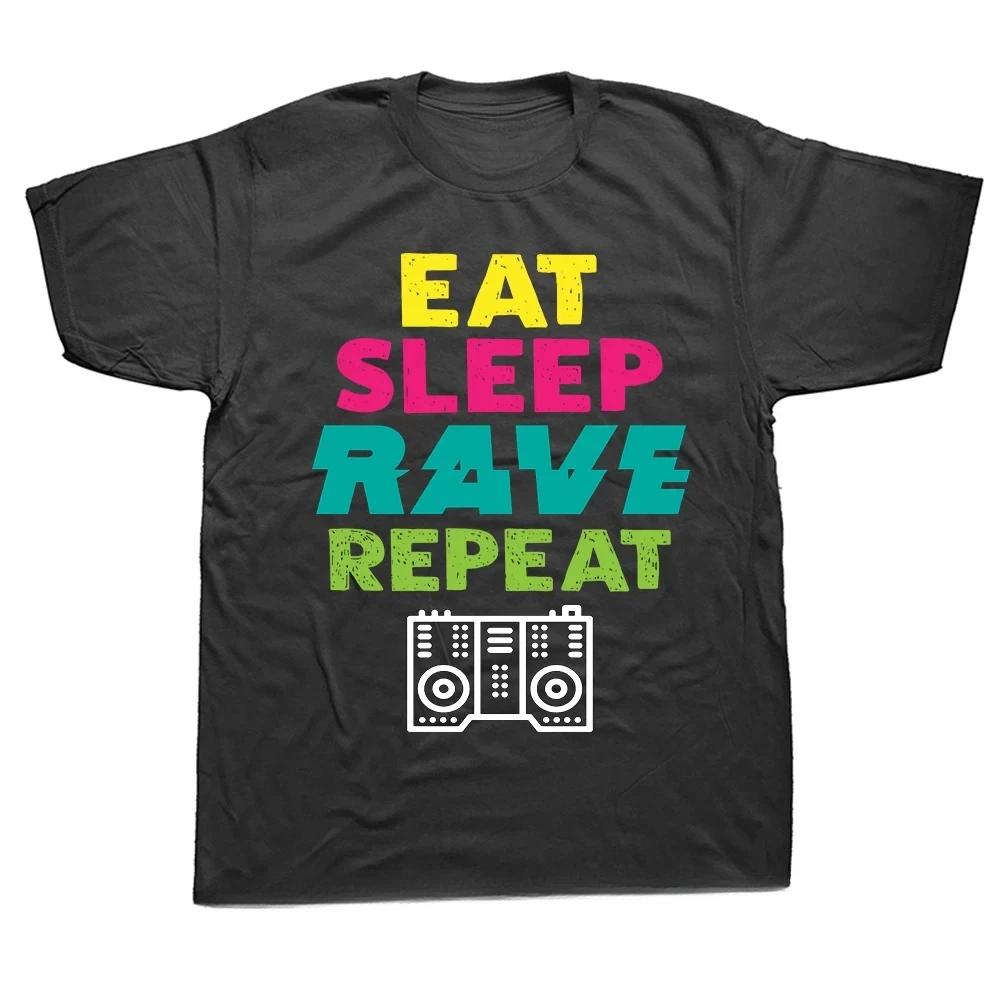 Techno Rave T Shirt Dj Electronic Dance Music Summer Graphic Cotton Streetwear Short Sleeve Birthday Gifts T-shirt Clothing