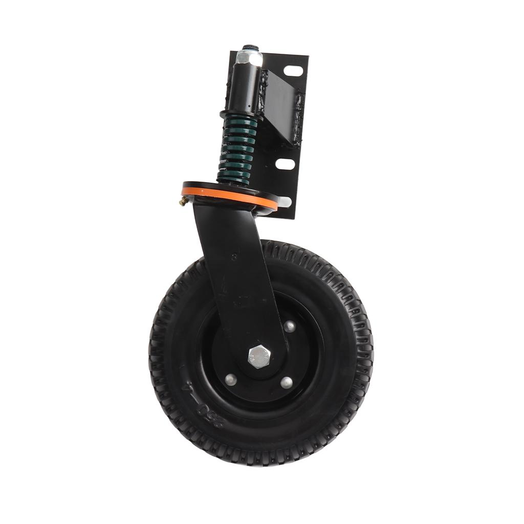 Fence Gate Wheel Shock Absorption Spring Loaded Universal Rubber Caster for Various Terrains 600lb