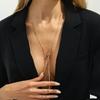 IngeSight.Z Минимализм Модный Металлический Подвеска-бусы Ожерелье для Женщин Сексуальная Длинная Тонкая Цепочка на Ключицы Эстетичные Украшения Y2K 2026