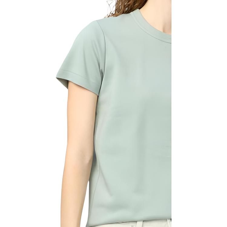 Uniqlo Модная однотонная футболка с круглым вырезом, коротким рукавом, универсальная, удобная, женские топы 483456-53