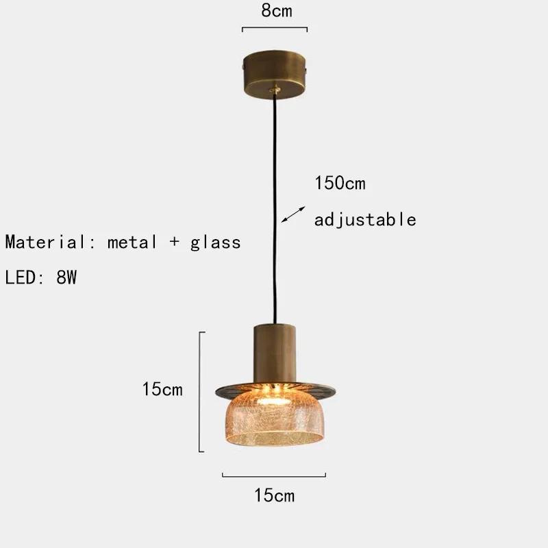 Минималистский подвесной светильник из треснувшего стекла для столовой, спальни, бара, магазина, люстры со светодиодами, дропшиппинг, Crod, регулируемый