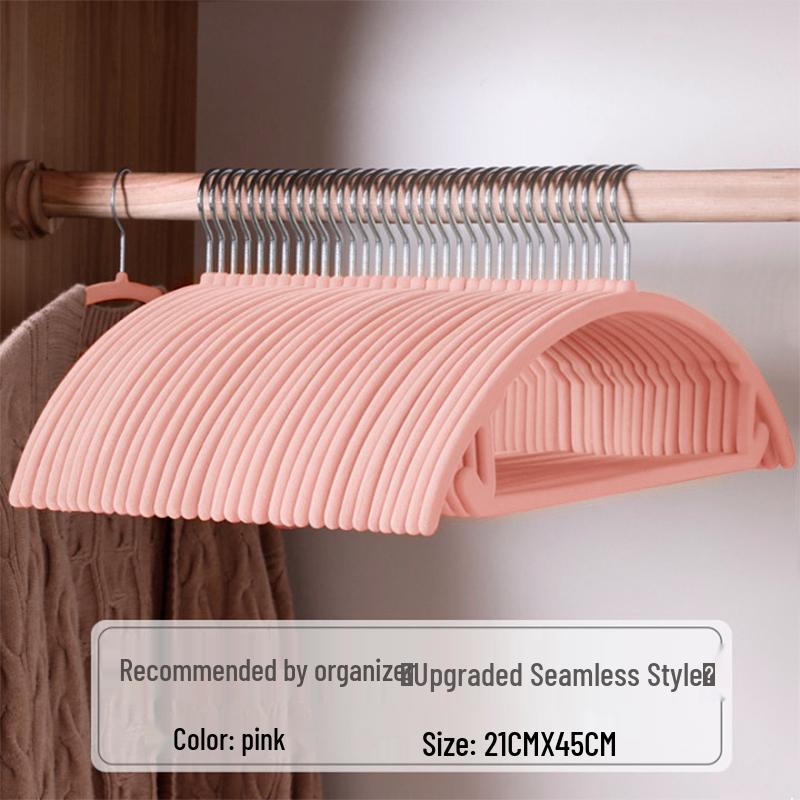 Ultra-Thin Non-Slip Flocked Clothes Hanger for Adults