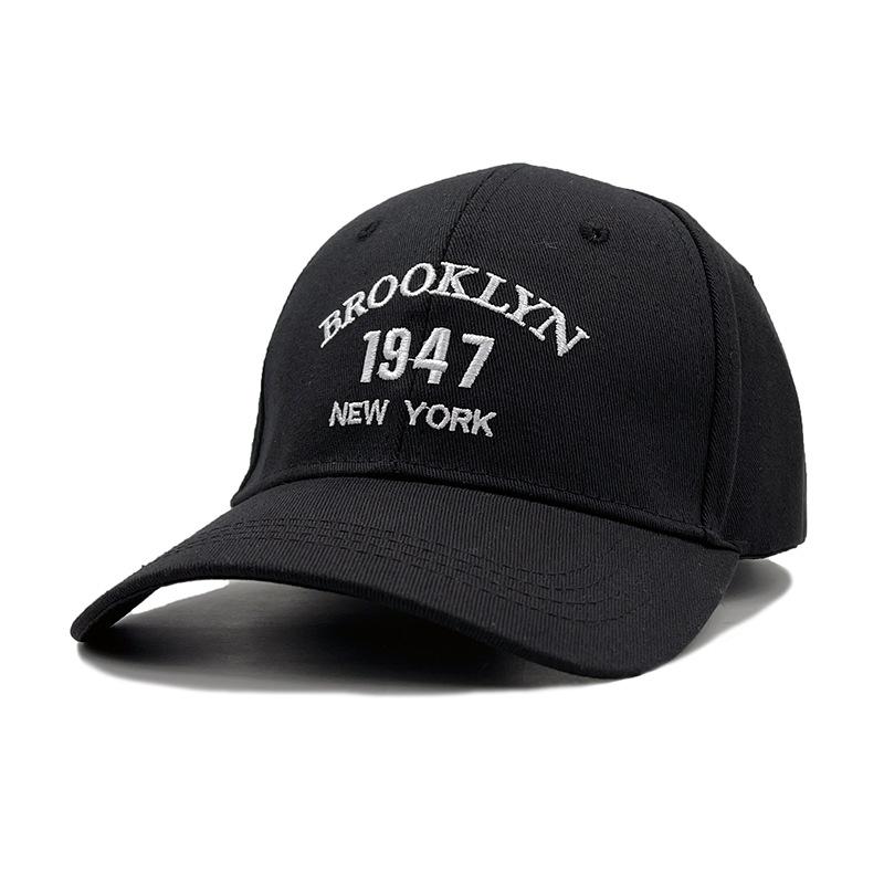 Вышитая бейсболка Brooklyn 1947 для мужчин и женщин, кепка в стиле хип-хоп с козырьком-утконосом, Нью-Йорк