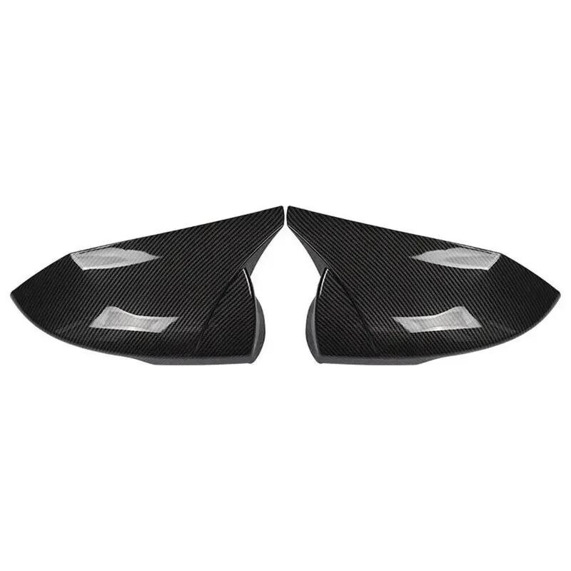 Car Upgrade Door Mirror Cover For Hyundai Elantra Car Rearview Accessories Carbon Fiber Glossy Black