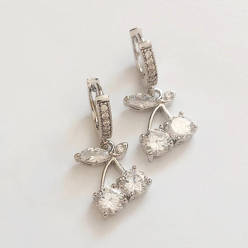 BELLA BOX Нежные серьги с кристаллами, круглые циркониевые блестящие женские аксессуары, элегантные вечерние модные украшения, висячие серьги для женщин