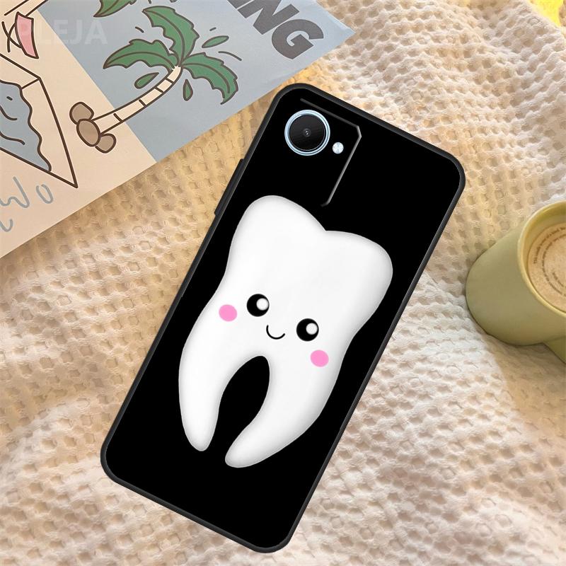 Чехол с рисунком зубов для стоматолога для Realme C55 C71 C67 C51 C75 C63 C61 C65 C53 C35 11 12 13 14 Pro Plus GT6 GT7 15 Pro