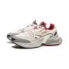 Li Ning Xingji Амортизирующие износостойкие дышащие низкие массивные кроссовки женские Бело-серые AGCW088-5