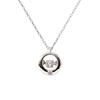 Platinum Necklace Diamond Dancing Stone Pink Diamond Swaying [Barzaz]