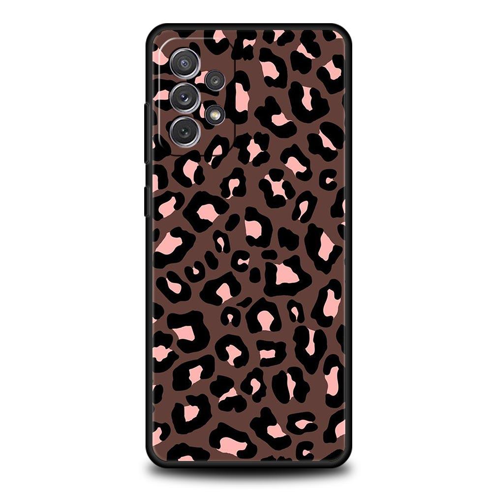 Модный Чехол для Телефона с Принтом Тигра и Леопарда Для Samsung A15 A13 A51 A71 A41 A31 A21S A03S A05 A35 A55 A23 A25 A33 A53 A73 5G Чехол