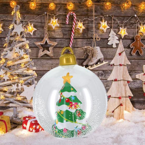 Открытый Рождественский шар-снежинка, надувной водонепроницаемый снеговик/Рождественская елка/Стиль Санта-Клауса, гигантские большие шары, рождественские украшения