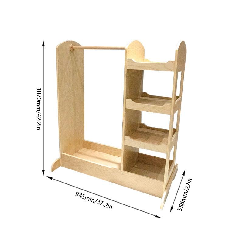 Хранение Детский Деревянный Шкаф Многофункциональные Полки Взаимодействие Родитель-Ребенок Игрушка