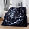 1pc Smoking Lion Blanket Home Decorative Throw Gift for and , Living Room, Travel .K086
