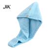 Moisture Wicking Hair Towel Coral Fleece Wrap with Button, Thick Quick Dry Super Odor Free Drying Cap Absorbent Turban, for Long Women