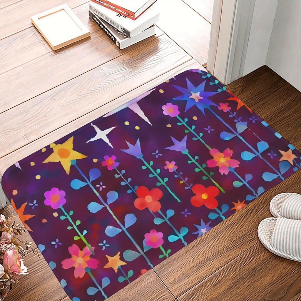 1 шт. Синий коврик для кухни с рисунком бантика, нескользящий коврик для двери, поп-дизайн, коврик для ванной, коврик для ванной, ковер для дома, для раковины, прачечной, декор