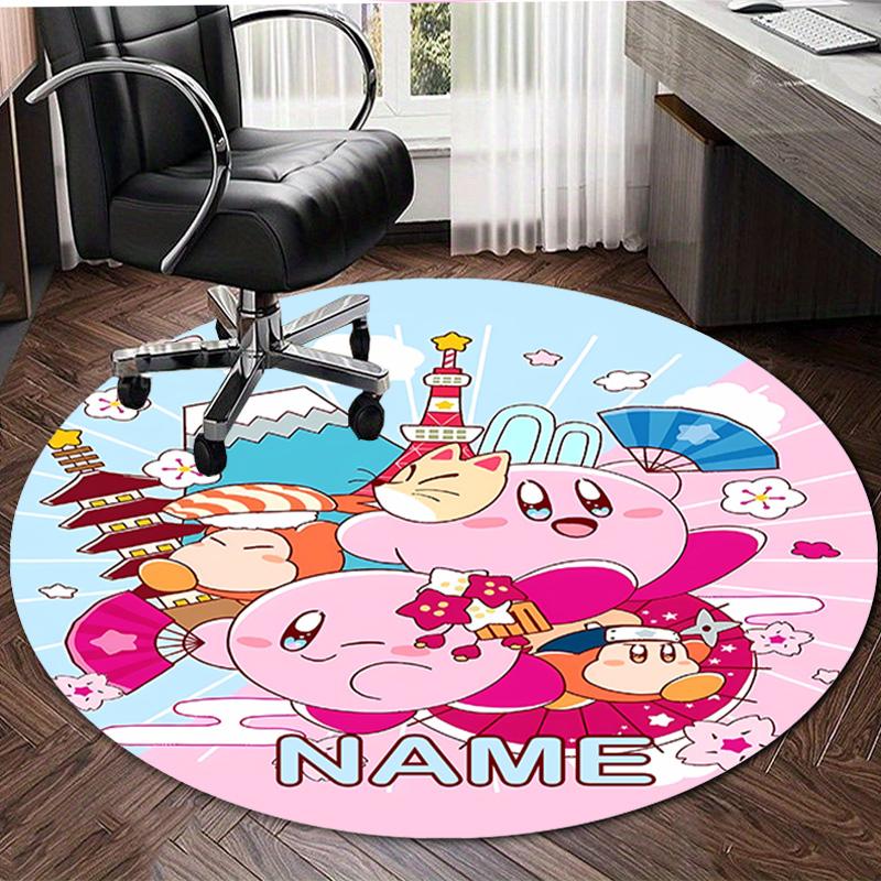 Personalized K-Kirby Round Chair Office Rug - Perfect for Mat, Office Chair & More - Ideal Gift for Birthdays and Holidays