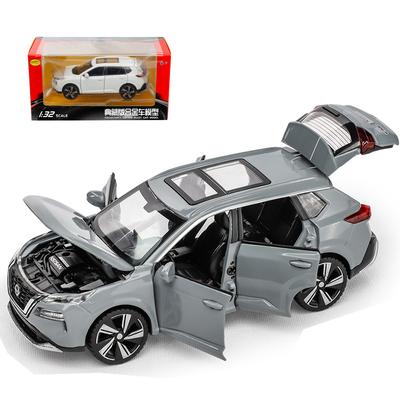 1/32 Nissan X-Trail SUV Миниатюрная литая игрушечная модель автомобиля Звук и свет Двери открываются Образовательная коллекция Подарок для мальчика
