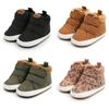Infant Baby Boys Girls High-Top Sneakers Soft Anti-Slip Sole PU Leather Warm Toddler Newborn Prewalker First Walking Crib Shoes 0-18M