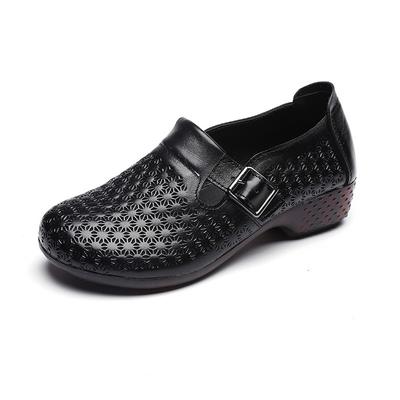 Женские туфли на плоской подошве из натуральной кожи. Лоферы на толстой подошве. Дышащая дизайнерская обувь в стиле ретро. Женская обувь из говяжьего сухожилия на мягкой подошве.