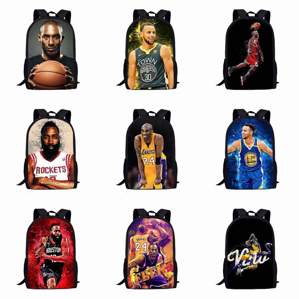 Стильный рюкзак Kobe Curry James Звезда баскетбола для детей и подростков