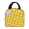 Custom P-Pikachus Portable Lunch Boxes Women Men Multifunction Cartoon Thermal Cooler Food Insulated Lunch Bag School Student