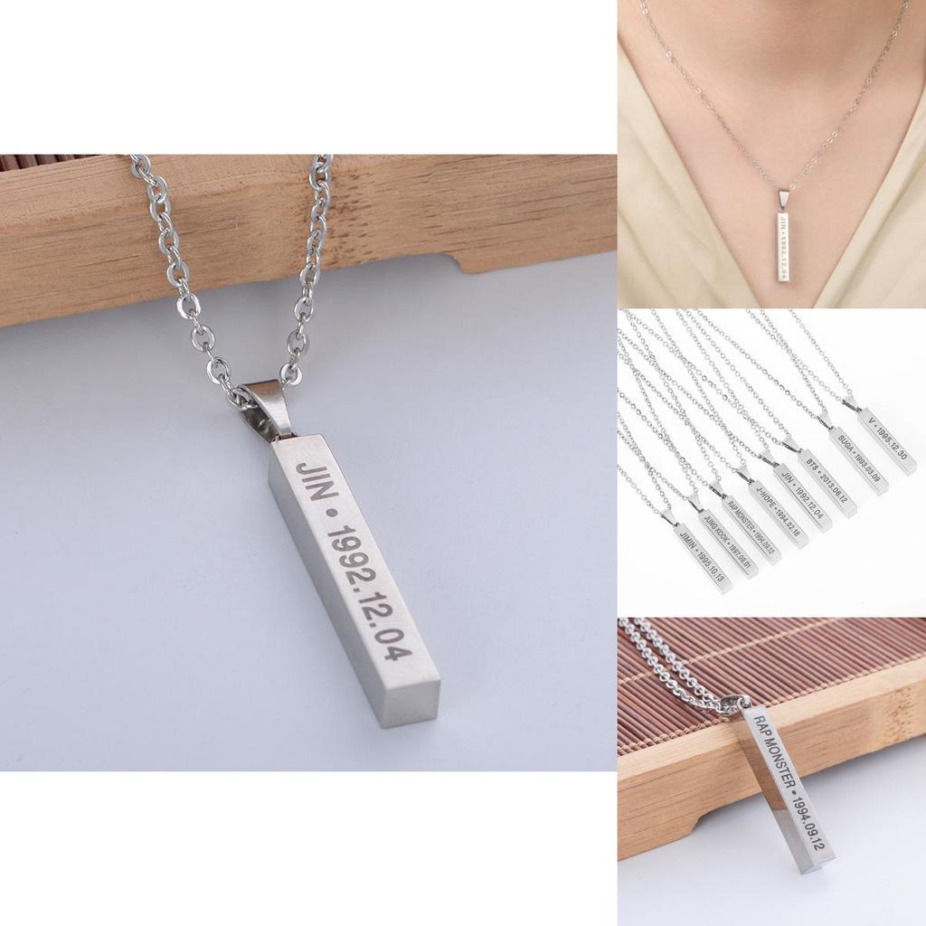 Ювелирные изделия на тему Bangtan Boys, длинная цепочка из нержавеющей стали для женщин и подростков