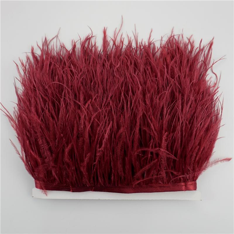 Перо 8-10 см Отделка страусиными перьями для шитья и рукоделия Черная перьевая бахрома для украшения юбки Натуральные перья Ленточная бахрома